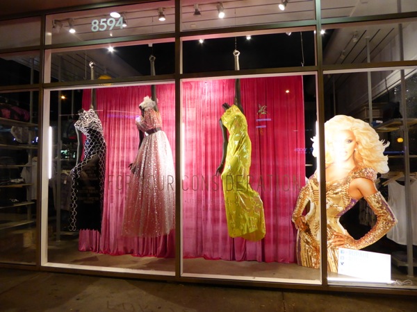 Emmy RuPauls Drag Race gown window display