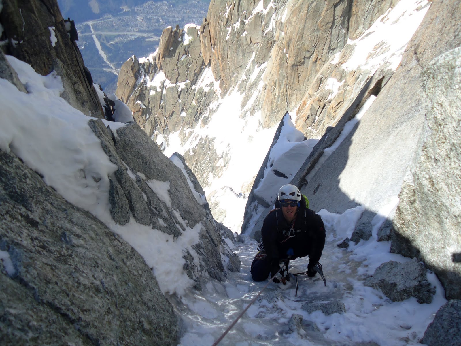 Chamonix Climbing and Skiing Conditions Profit Perroux, Aiguille du Midi