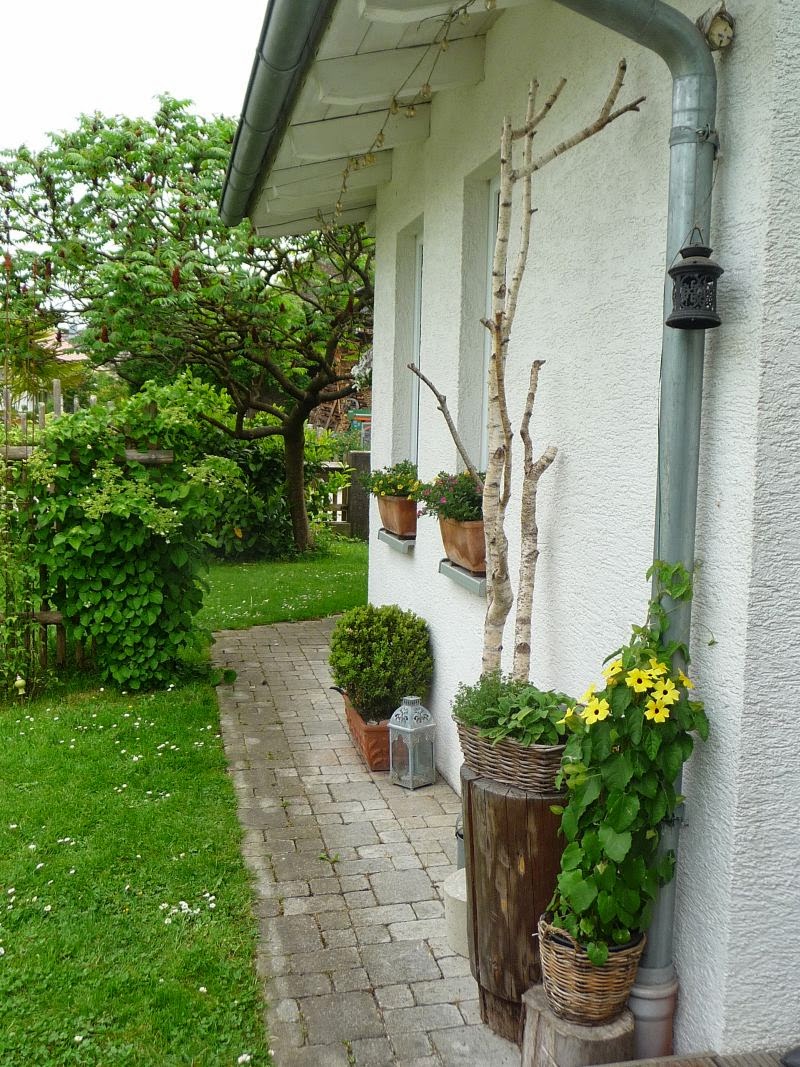 Birkenstamm Deko Garten