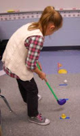 I found a child's golf set at the local dollar store, and decided it would be great for a math game! Here's how it worked!