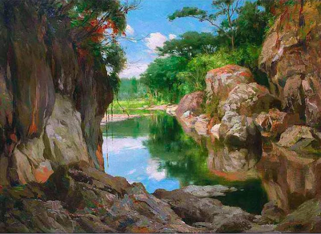 Fernando Amorsolo Sibul River, Zamboanga Del Sur Fernando Amorsolo - Sibul River, Zamboanga Del Sur