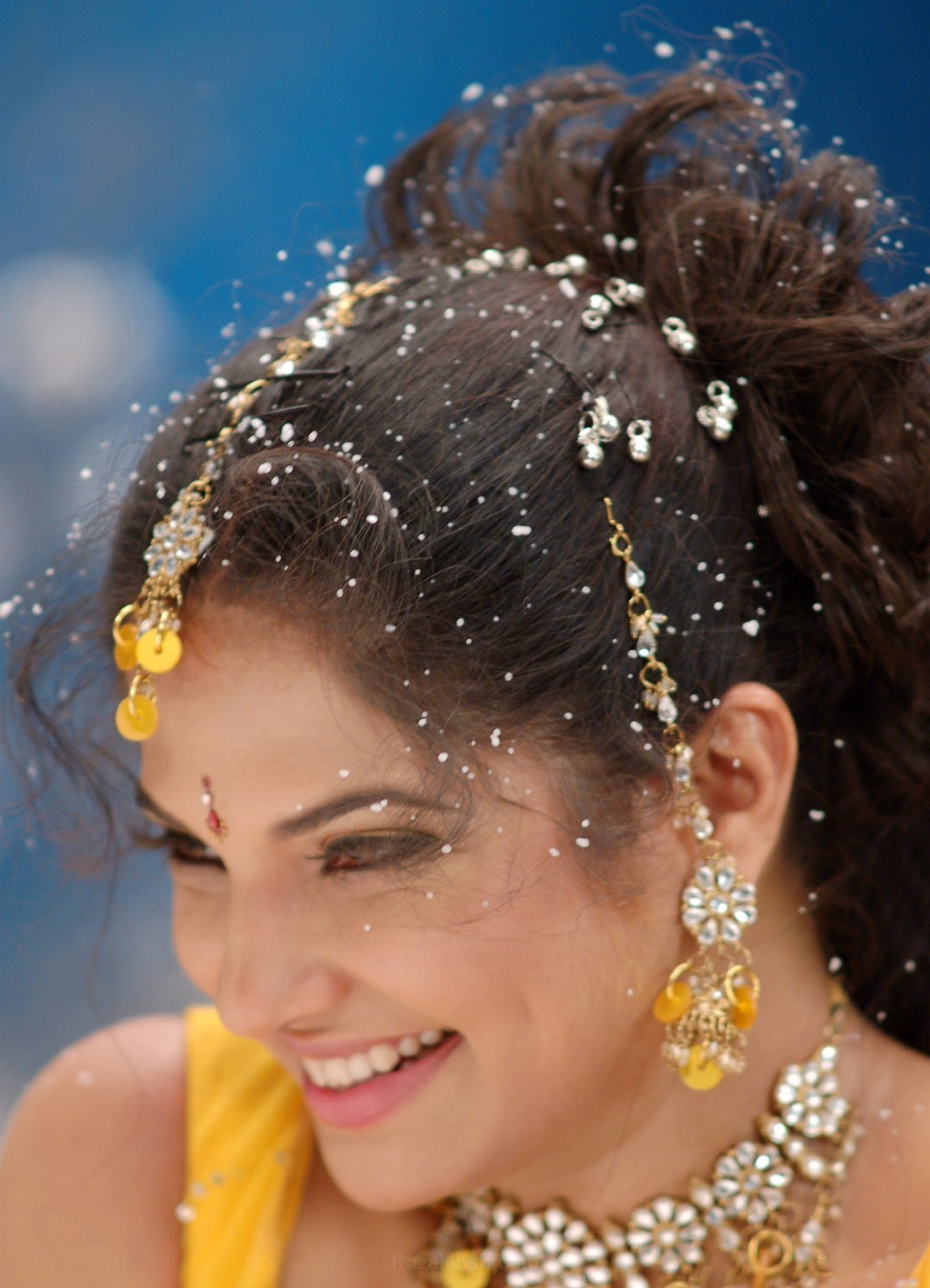 South Actress Diya in Yellow Dress