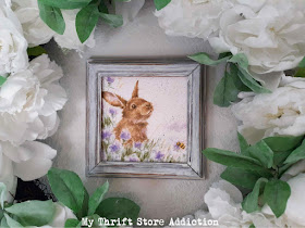 How to refresh dated thrift store art in just 15 minutes! 15 minute thrift store art upcycle