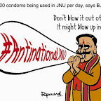 Don't blow it out of proportion #Cartoon #JNURow @rprasad66