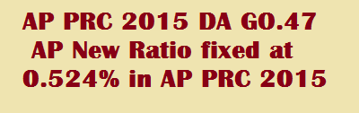 AP PRC 2015 DA GO 47 AP New Ratio fixed at 0.524 in AP PRC 2015