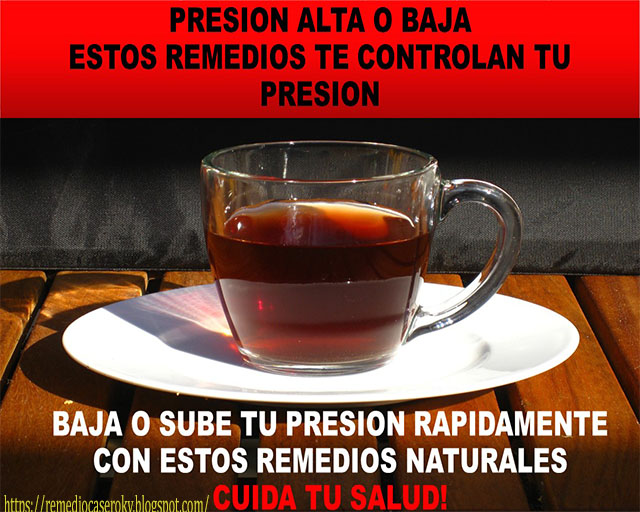 Presion alta remedios naturales
