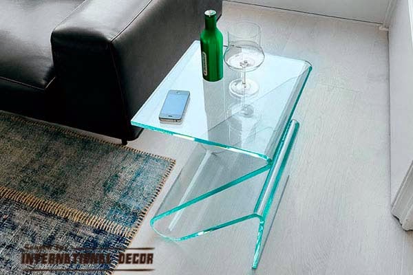 glass coffee table, modern and contemporary coffee table