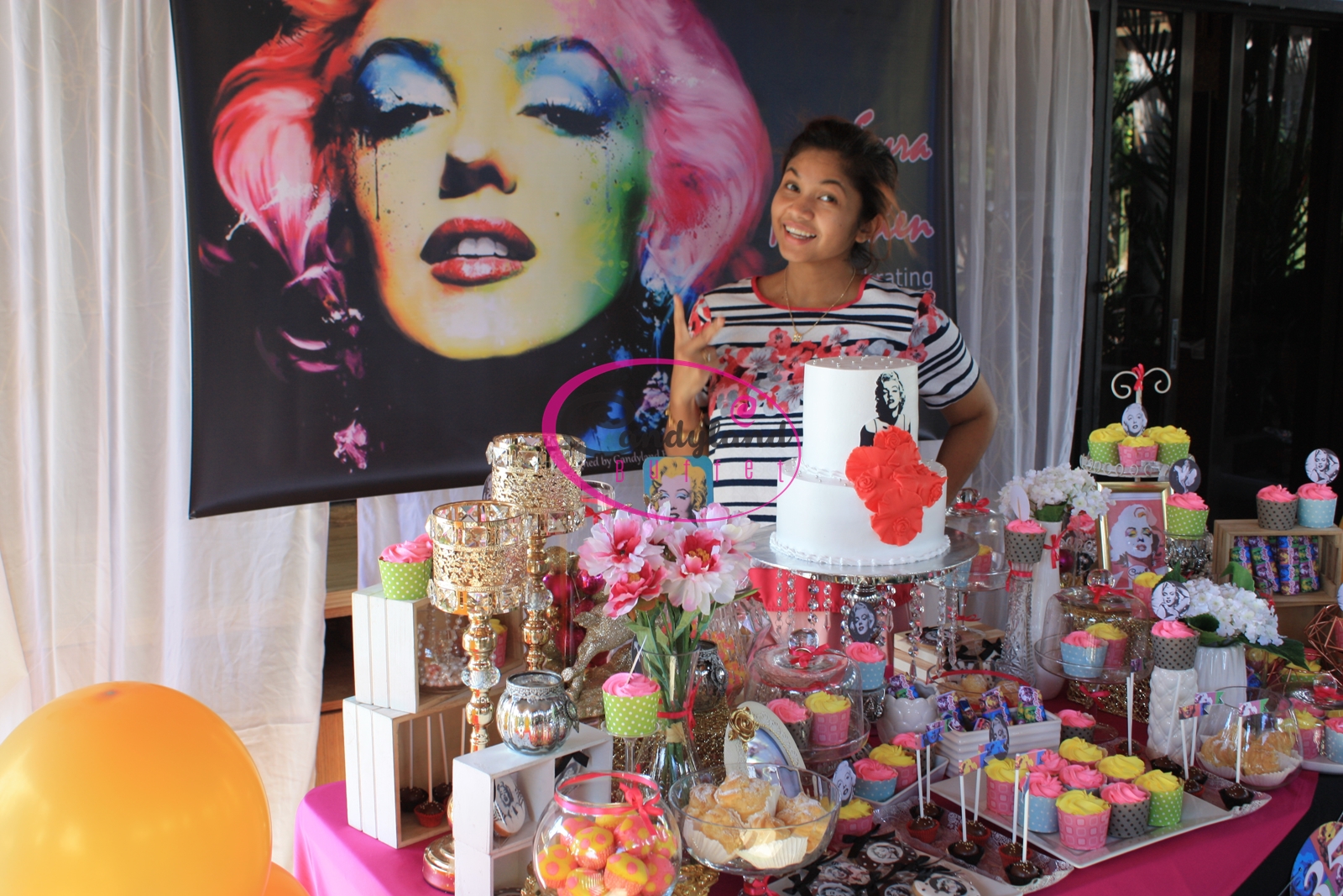 Candyland Buffet Marilyn Monroe Birthday Theme
