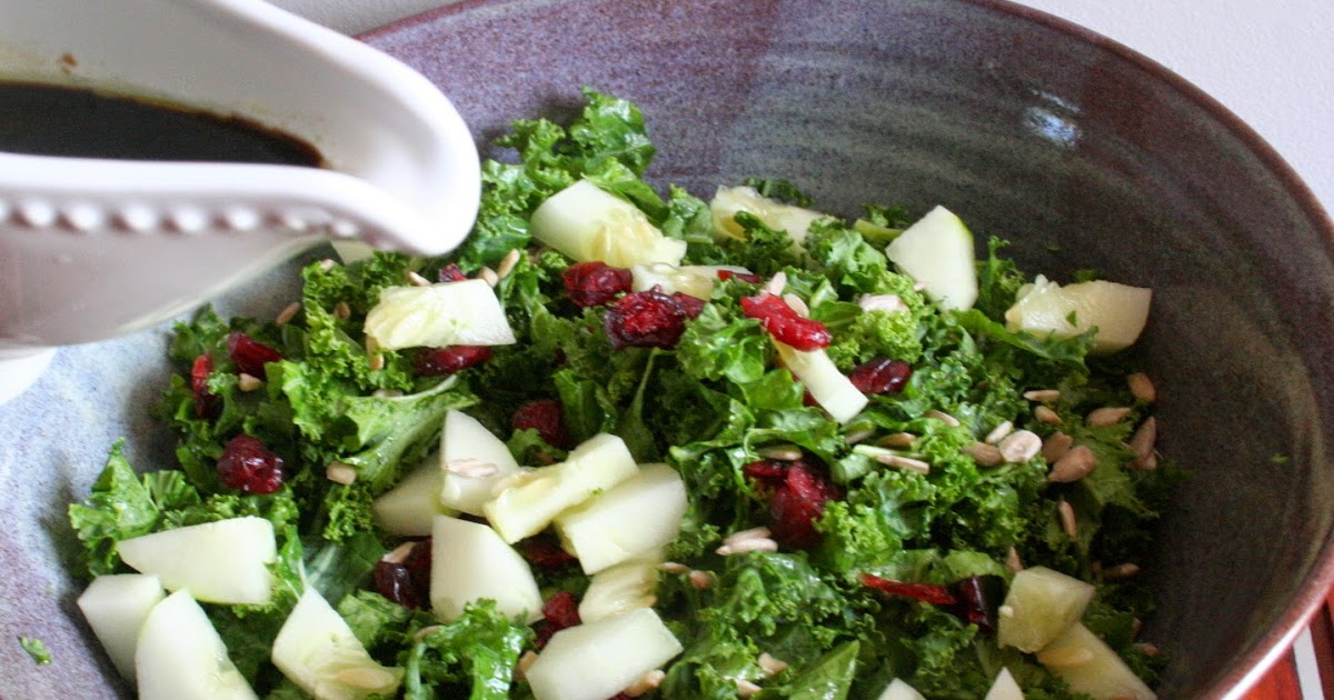 The Healthy Happy Wife Shredded Kale Salad with Maple Balsamic
