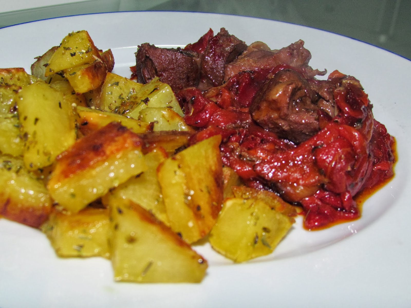 Mancarica de ardei copti cu carne de porc / Pork with roasted peppers