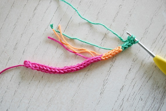 Eyeglass Holder Crochet Pattern (How to Make an I-Cord) by Felted Button using Scheepjes Catona