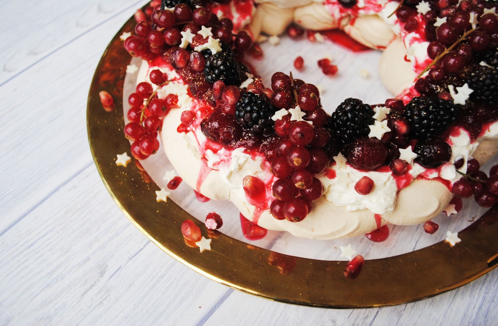 Sharkett Sisters WINTER BERRY MERINGUE WREATH