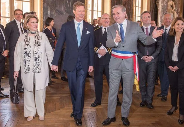 Grand Duke Henri and Grand Duchess Maria Teresa  met with the mayor Jean-Luc Moudenc