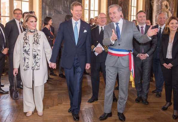 Grand Duke Henri and Grand Duchess Maria Teresa  met with the mayor Jean-Luc Moudenc