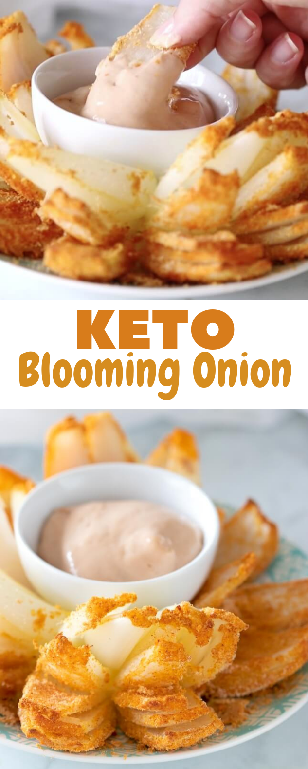 Keto Blooming Onion #lowcarb #ketogenic Keto Blooming Onion #lowcarb #ketogenic