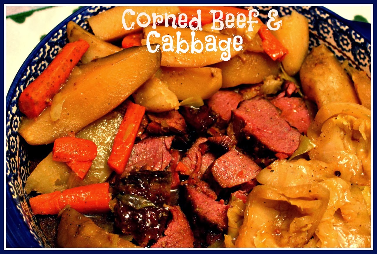 Sweet Tea and Cornbread Slow Cooker Corned Beef and Cabbage!