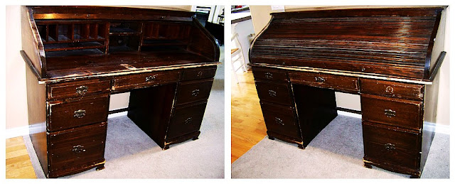 How to paint furniture and antique a desk at the36thavenue.com 