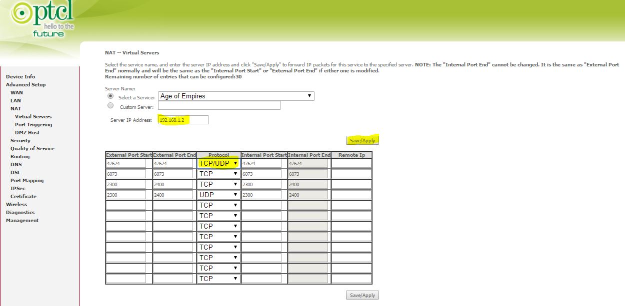 How to open or Forward port on my Router ptcl dsl router 2016 HaXing