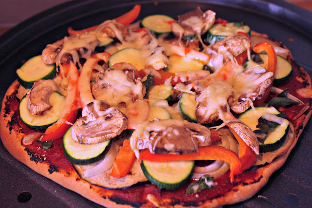 home-made vegetarian pizza