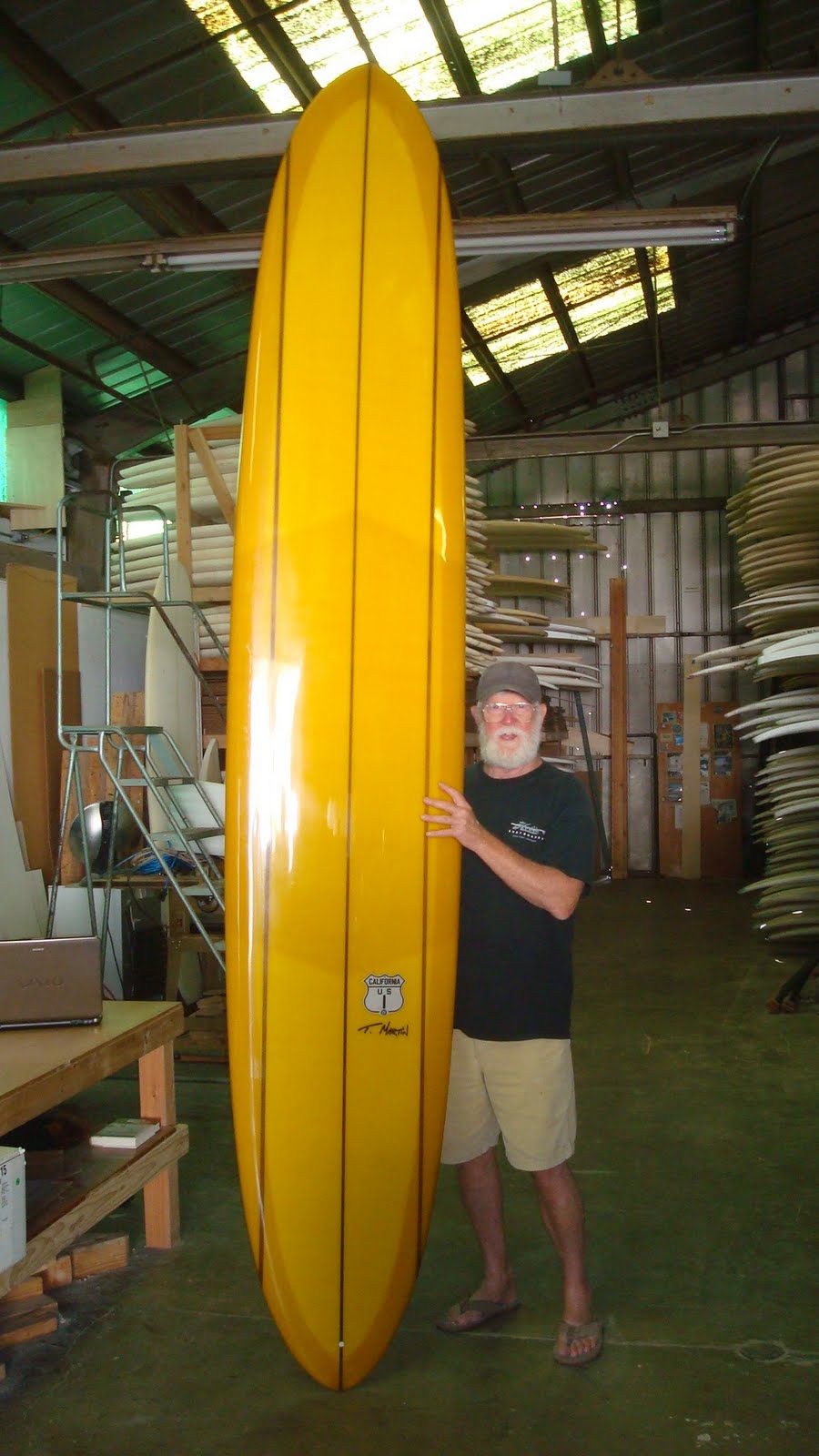 SUN DOLPHIN SURFBOARDS Terry Martin shapes 11feet