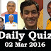 Daily Current Affairs Quiz - 02 Mar 2016