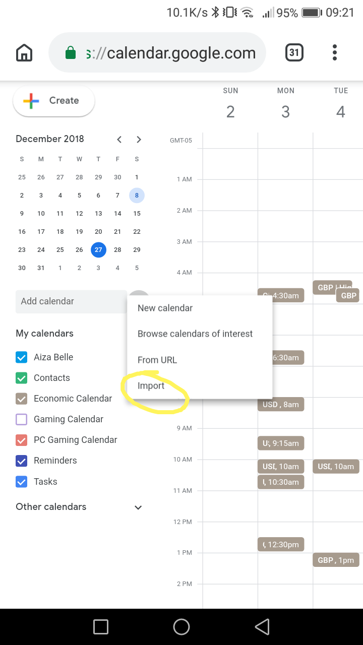 How to Add Economic Calendar for the Week in Google and Apple Calendar