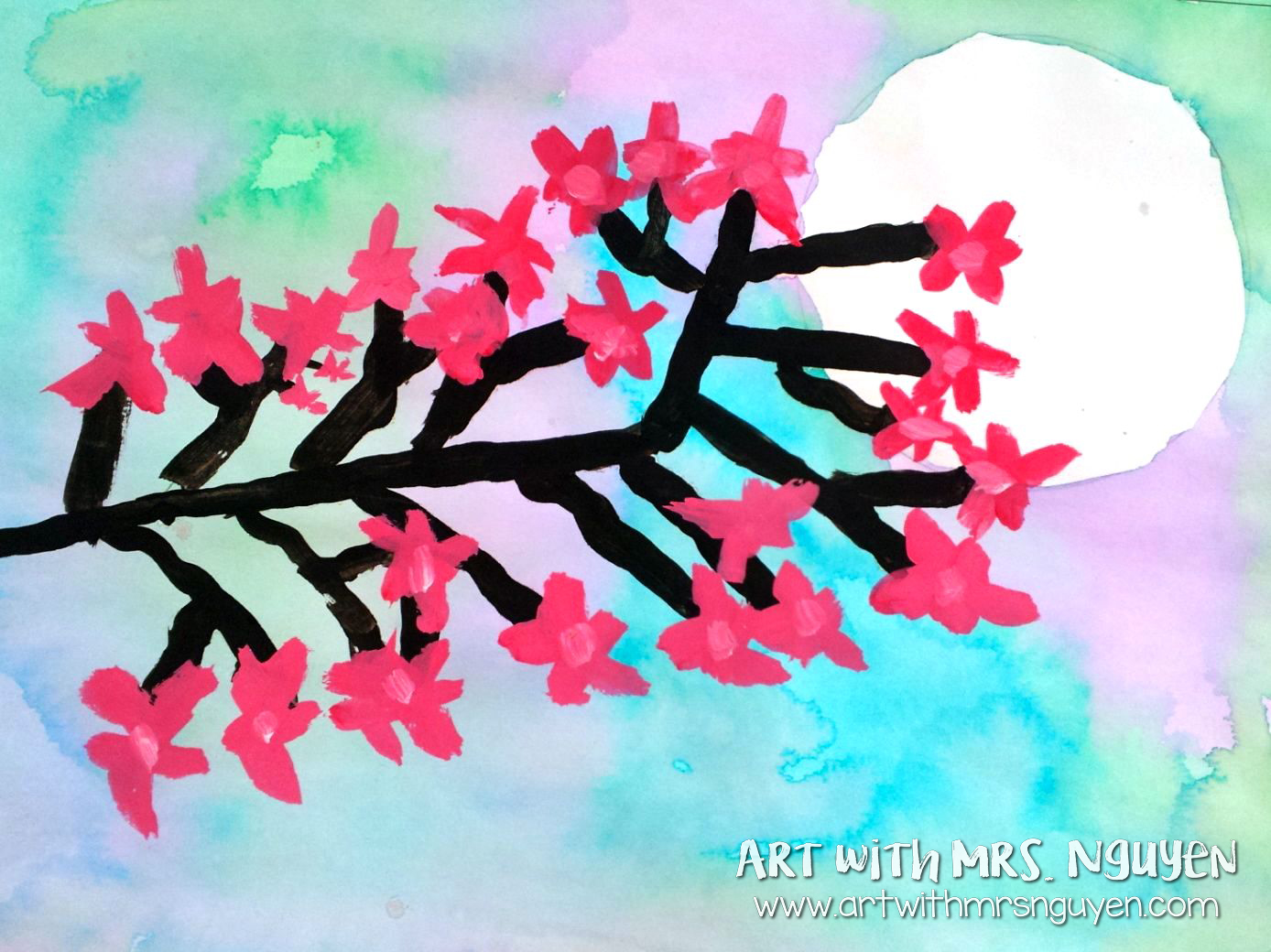 Japanese Cherry Blossom Art For Kids