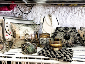 silver purses and jewellery 