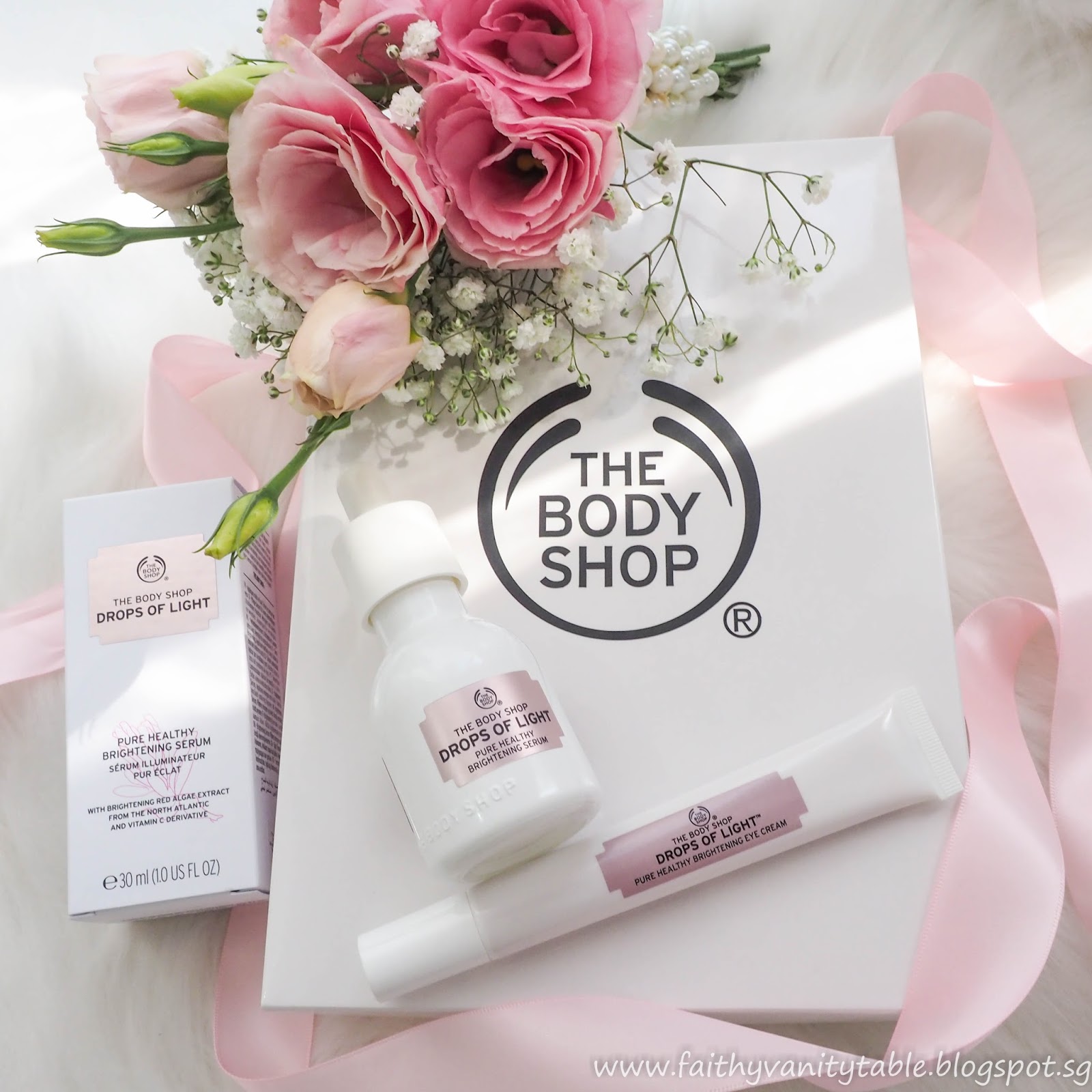 Singapore Beauty, Travel and Lifestyle Blog: Review of The Body Shop Drops Of Light™ Brightening Eye Cream and Pure Healthy Brightening Serum