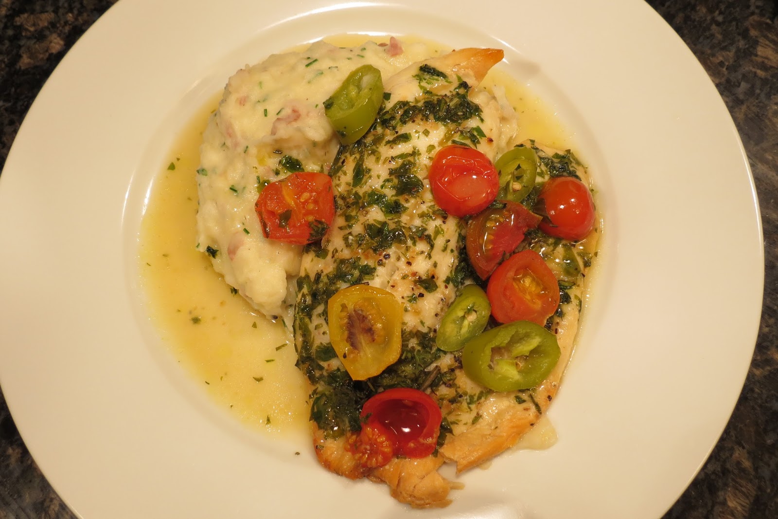 Dinner with the Welches Herbed Tilapia with Tomatoes and Jalapenos