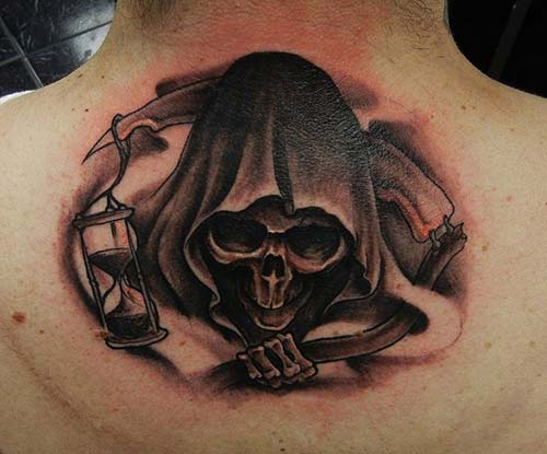 back neck grim reaper tattoos ense azrail dövmeleri back neck grim reaper tattoos ense azrail dövmeleri