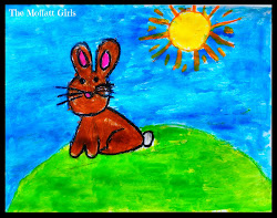 pastel oil easy project simple pastels drawings drawing very using spring bunny resist oilpastel watercolor water