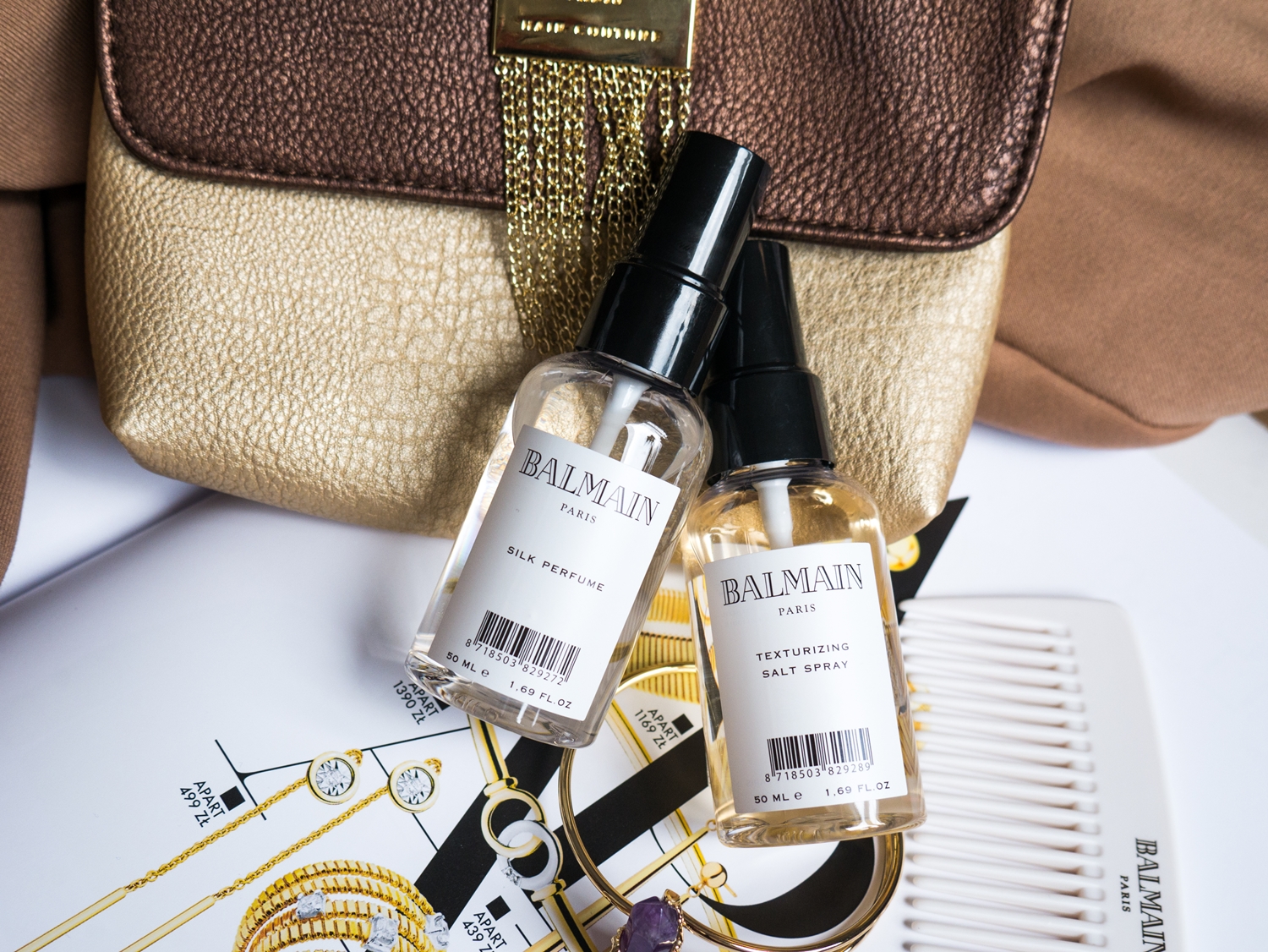 Balmain Hair Couture perfumy do włosów Silk Perfume oraz Texturizing Salt Spray, czyli spray na bazie soli morskiej