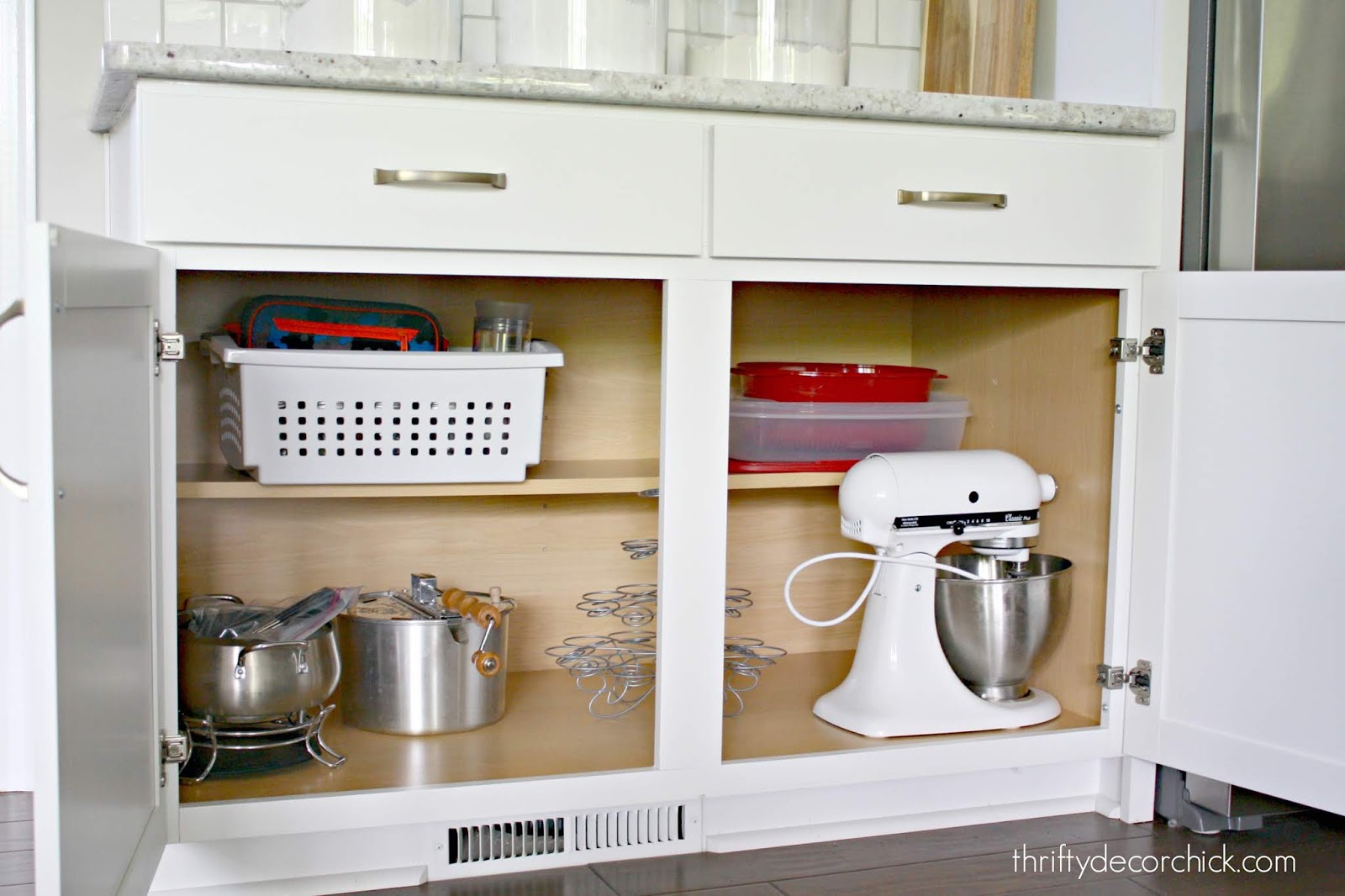 How I Organized Our New Pantry Cabinets and Shelves, Thrifty Decor Chick