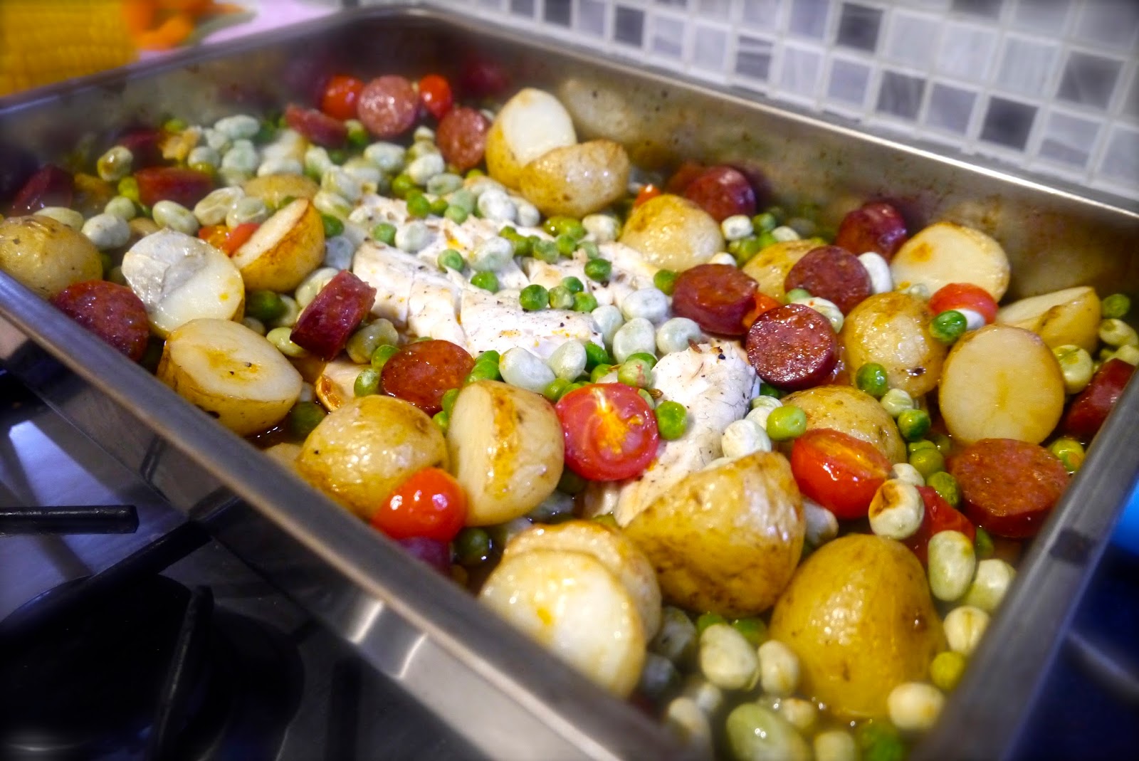 Sea Bass Tray Bake Kerry Louise Norris