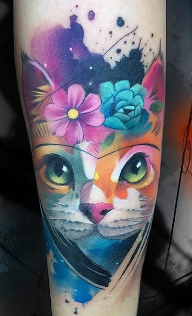 Tatuagens femininas de gatos Tatuagens femininas de gatos