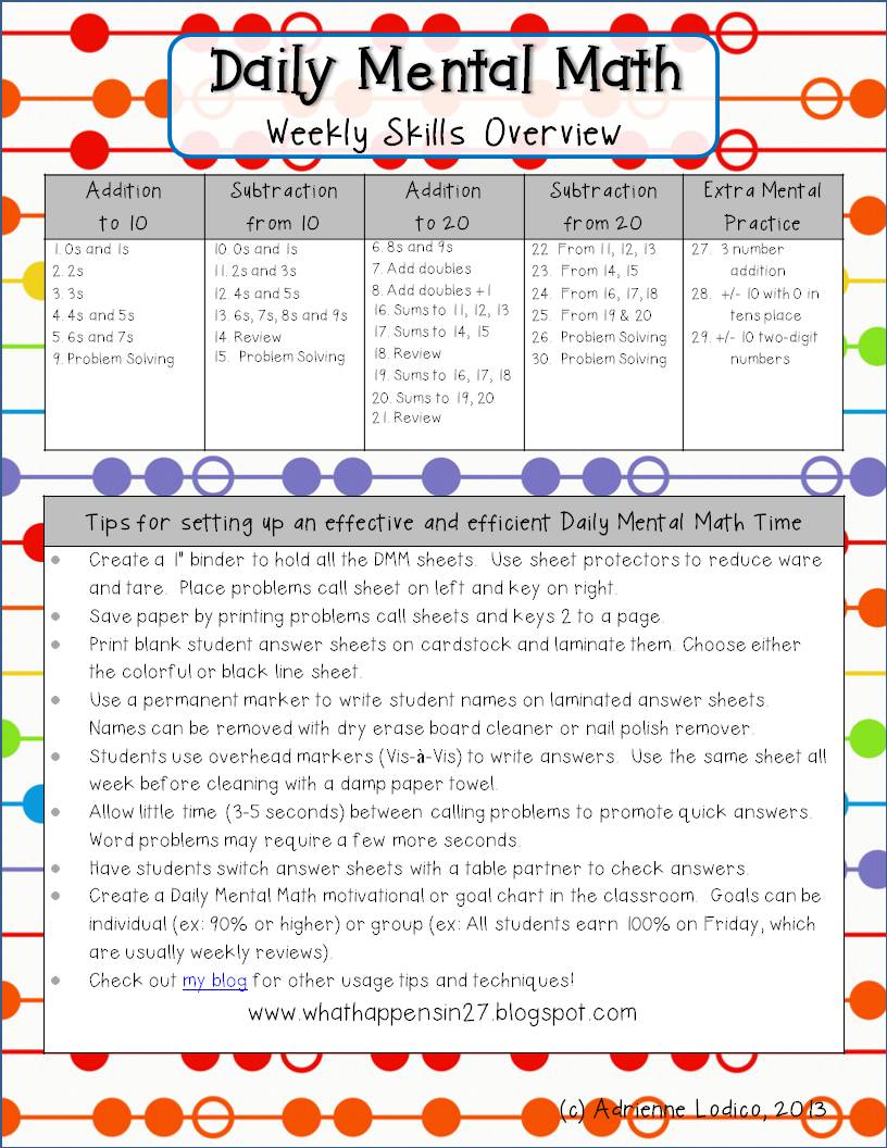 What Happens in 27...: Daily Mental Math Practice