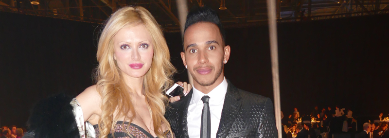 Lewis Hamilton with Audrey Tritto on IWC party Sihh 2015 