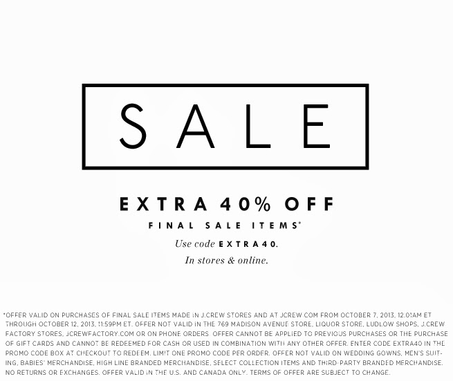 J.Crew Aficionada It's On! Extra 40 Off J.Crew's Final Sale