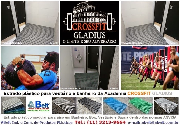Piso plástico para academia CrossFit Gladius em São Paulo