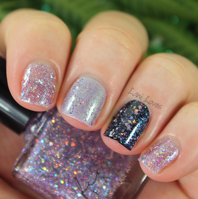 Femme Fatale Cosmetics Spangled Starlight nail polish Swatches & Review