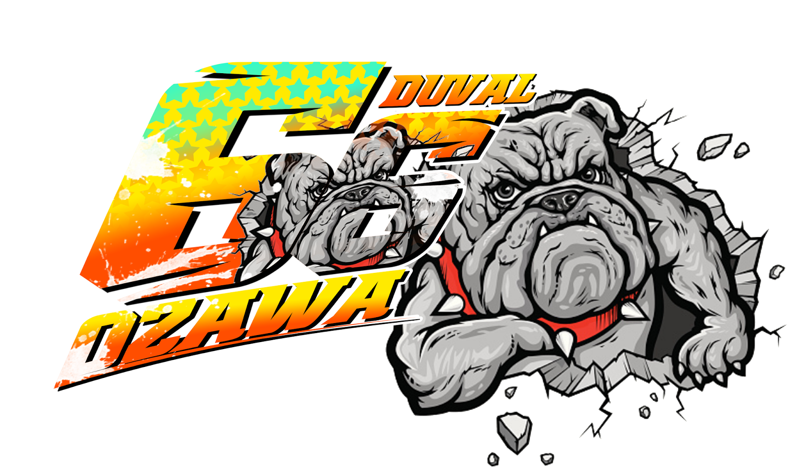  Stiker  Racing Keren 66 Duval Ozawa Bulldog firedpen