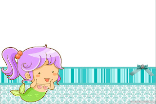 Sirenitas Bebés: Inivtaciones para Imprimir Gratis. Sirenitas Bebés: Invitaciones para Imprimir Gratis.