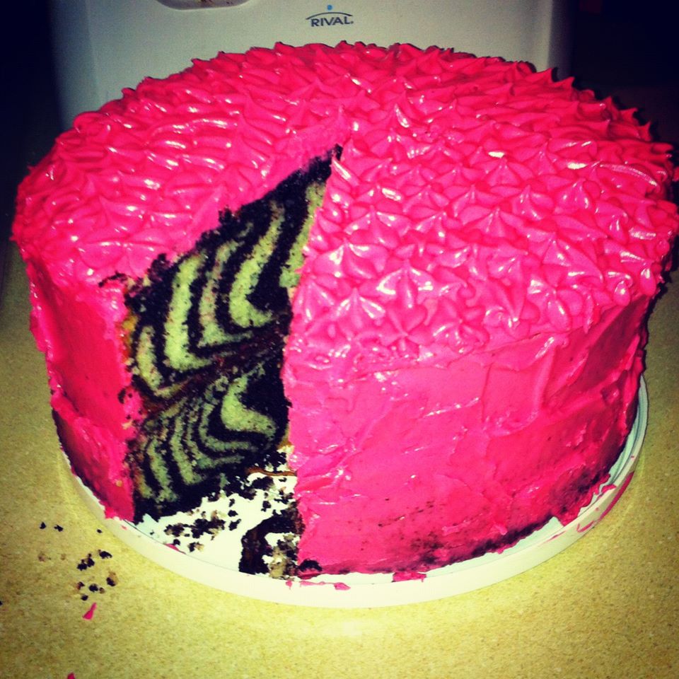 DIY Zebra Cake with Stripes Inside! Home is Wherever I'm With You
