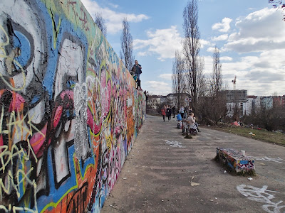 Grafitti wall overlooking Mauerpark, Berlin