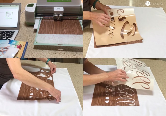 creating a stencil with contact paper on the circut explore