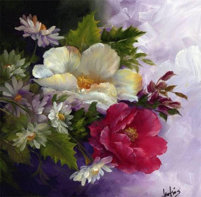 Gary Jenkins, 1962 Still life of flowers Tutt'Art Pittura