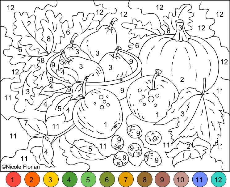 difficult fall coloring pages - photo #8