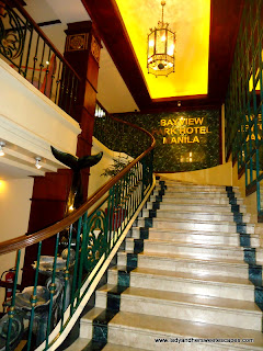 stairs at BayView Park Hotel