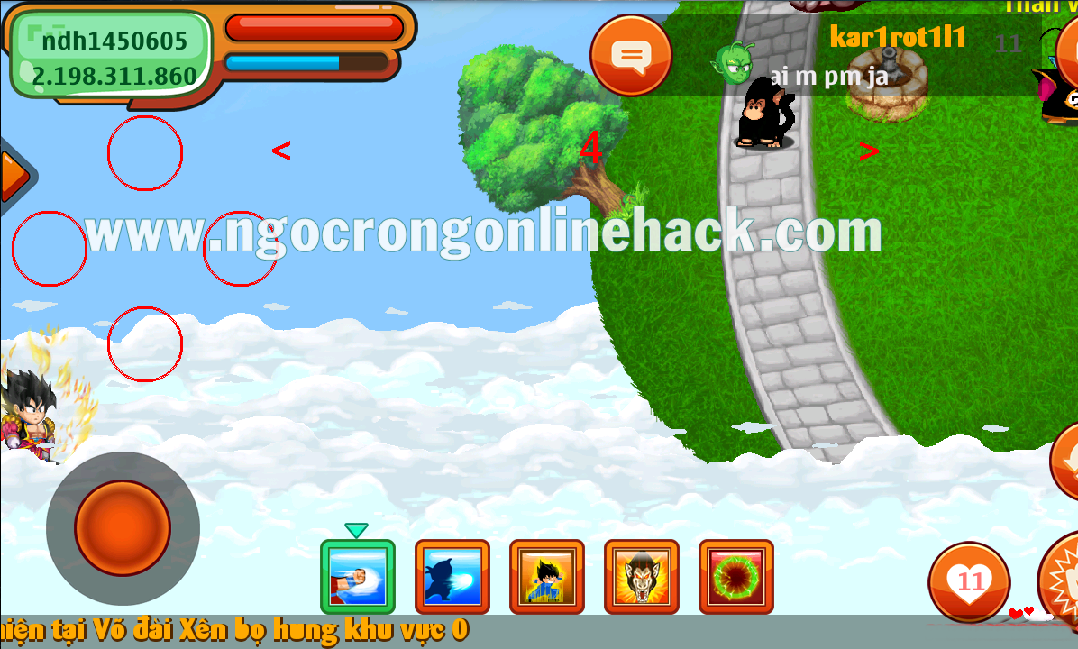 Hack ngọc rồng 118 android